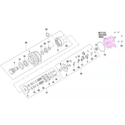 B229900005731 أجزاء المحرك المتأرجحة ، SY50 SY60 SY65 SY65 Motor Swing Excavator